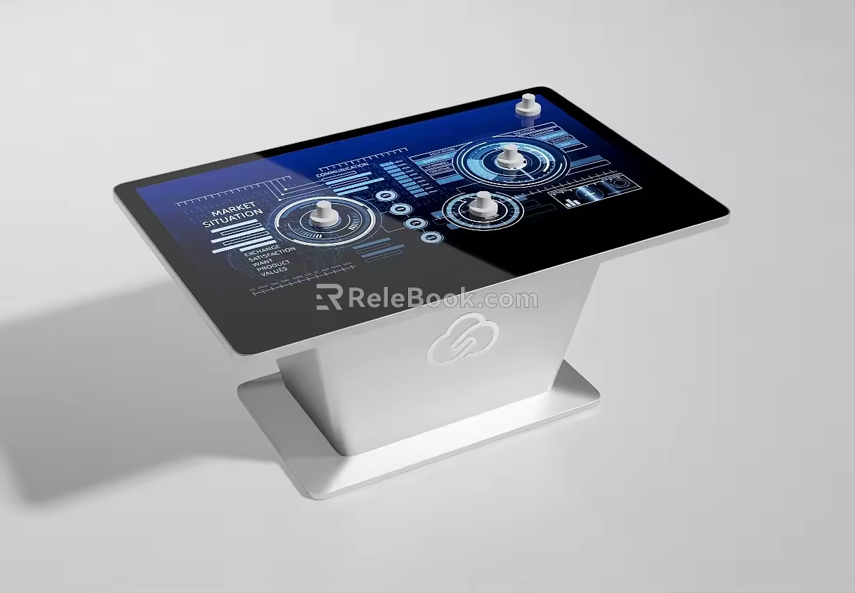 Modern all-in-one interactive entertainment screen 3d model