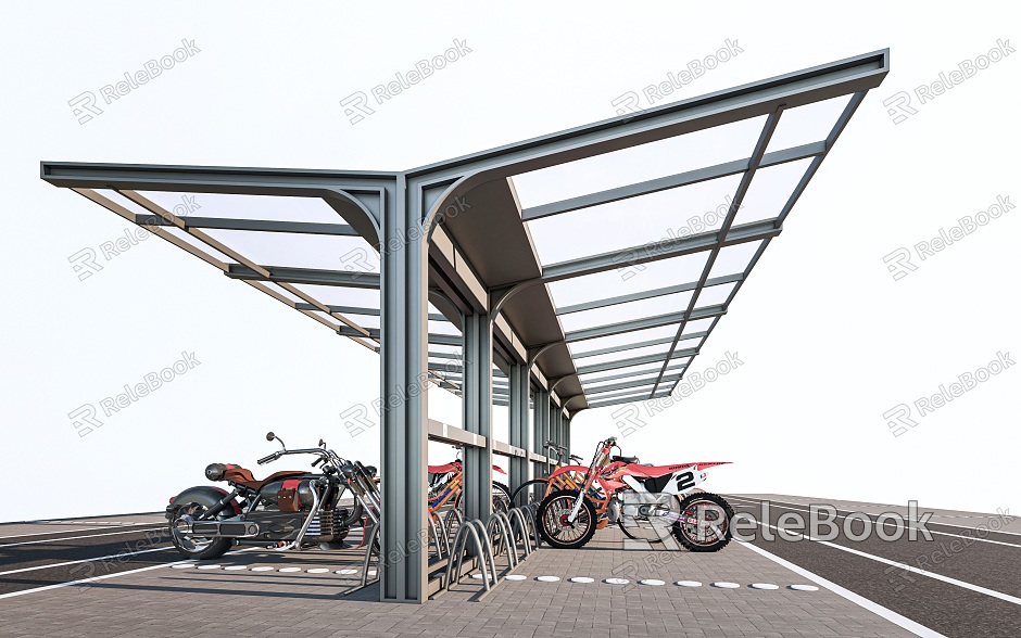 Non-motor vehicle shed motorcycle shed bicycle shed canopy awning model