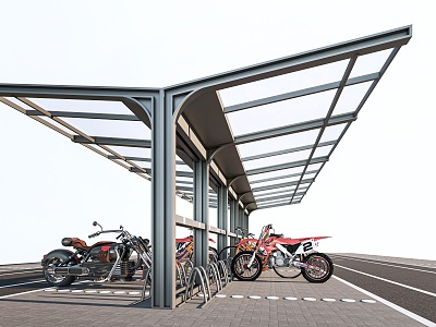 Non-motor vehicle shed motorcycle shed bicycle shed canopy awning model