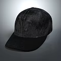 Black Baseball Cap with Structured Brim Soft Fabric and Casual Style 3d model