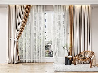 Modern Curtains 3d model