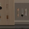 Modern Wall Lamps With Glass Shades And Metal Frames For Home Interior Decor