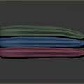 Soft Stacked Blankets with Anchor Design in Green Blue Pink Colors