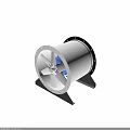 High Performance Axial Fan With White Casing Blades And Black Stand