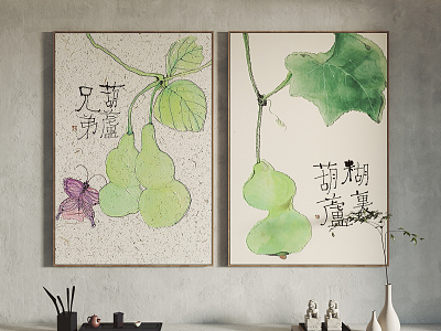 New Chinese-style Plant Painting Hanging Painting Decorative Painting model