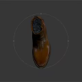 Brown Leather Ankle Boots With Block Heel And Classic Stitched Design For Daily Wear