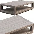 Wooden Coffee Table With Open Shelves And Modern Natural Finish Design