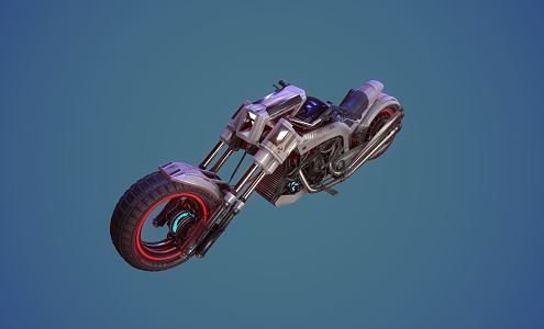 Sci-Fi Motorcycle Cyberpunk Future Motorcycle Cyberpunk Motorcycle 3d model