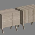 Modern Wooden Bedside Tables With Cross Handle Design And Slender Legs