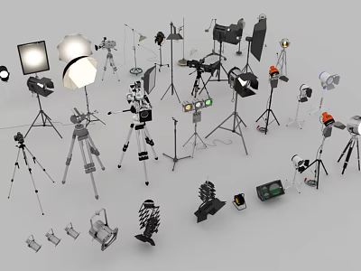 Photographic equipment, photographic equipment, supplementary light, lamp, spotlight, searchlight, video light 3d model