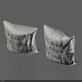 White Decorative Pillows with Wish You a Good Sleep and I Need More Sleep Text