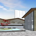 New Chinese Style Sales Office Building New Chinese Style Display Area Modern Style Sales Office Building 3d model