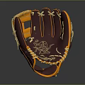 Durable Leather Baseball Glove For Sports With Maroon And Orange Stitching