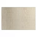 Modern Square Rug With Geometric Striped Pattern In Beige And Gray Neutral Tones 3d model