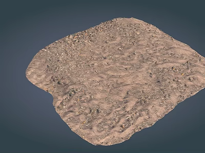 Realistic ground scanning ground ground surface scanning bottom edge 3d model