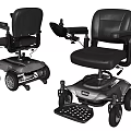 Sturdy Children's Electric Wheelchair With Black Seat Gray Base Armrests And Footrest