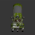 Green Electric Delivery Tricycle With Transparent Windshield Cargo Box And Seat