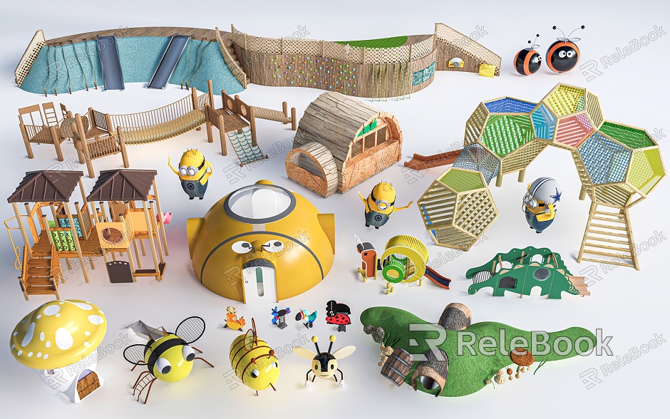 Children's Amusement Equipment Unpowered Amusement Equipment Rural Amusement Facilities Research Base Sick model