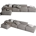 Modern corner sofa multiplayer sofa 3d model