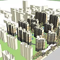 Modern Urban Residential Complex With High Rise Buildings And Lush Greenery