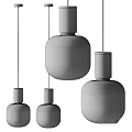 Modern Pendant Lights with Wooden Tops and White Shades Three Hanging Ceiling Lamps