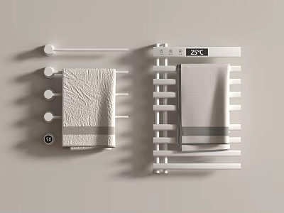 Towel rack electric wall hanging minimalist 3d model
