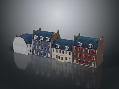 European Apartment Apartment Building Mansion Apartment Building 3d model
