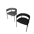 Sleek Modern Accent Chair With Leather Upholstery And Metal Legs In Black Gold Frame Design