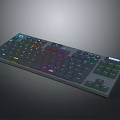 High Performance Mechanical Gaming Keyboard With RGB Backlight And Multimedia Control Keys 3d model