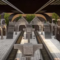 Modern Retro Subway Station Victoria Railway Station European Underground Railway Station Underground Subway Station Old-fashioned Abandoned Subway Station 3d model