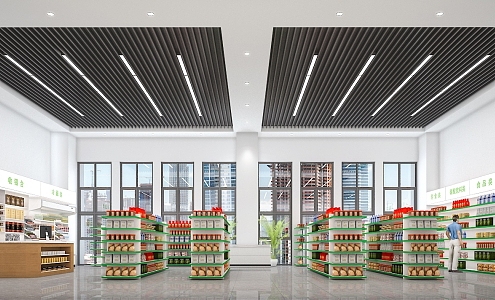 Modern Supermarket 3d model