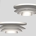 Ceiling lamp cream wind ceiling lamp simple multi-layer art ceiling lamp bedroom balcony ceiling lamp guest restaurant ceiling lamp 3d model