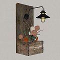 Modern Log Wind Wall Lamp Outdoor Wall Lamp Courtyard Wall Lamp Door Plate Wall Lamp Vintage Wall Lamp 3d model