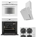 Essential Modern Kitchen Appliances Including Oven Range Hood And Gas Stove