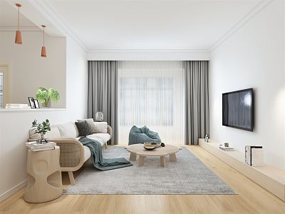 Nordic Living Room 3d model