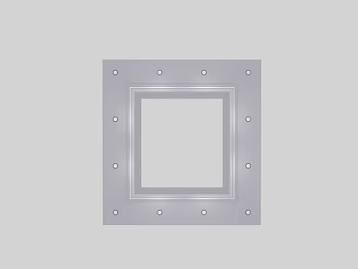 Modern Square Ceiling Panel With Recessed Frame And Fixed Mounting Points 3d model