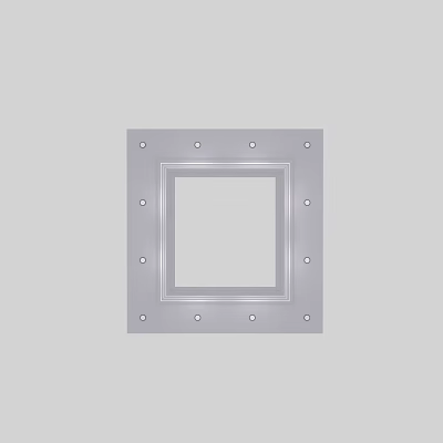 Modern Square Ceiling Panel With Recessed Frame And Fixed Mounting Points 3d model