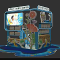 Tea π Promotional Booth Display With Fruit Decor And Product Shelves