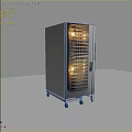 Stainless Steel Commercial Kitchen Food Dehydrator With Vertical Design Multiple Shelves Glass Door And Wheels