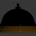 Classic Metal Service Bell With Wooden Base For Hotel And Restaurant Use