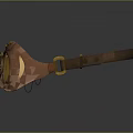 Steampunk Style Jewelry Goggle with Brown Leather Strap and Gold Accents