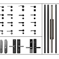 Various Modern And Traditional Door Handles With Different Design Styles And Lock Features