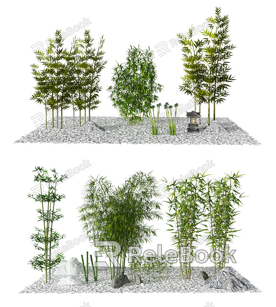 Modern Bamboo Bamboo Combination model