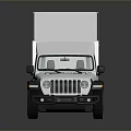 White Jeep Vehicle With Roof Cargo Box For Mobile Service Applications