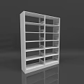 White Modern Bookcase With Open Shelves Multiple Compartments And Sleek Design On Smooth Surface 3d model