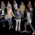 Group of Diverse People Engaging in Various Activities With Casual And Formal Wear