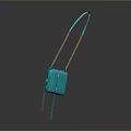 Stylish Blue Crossbody Bag With Chain Strap And Front Decorative Details