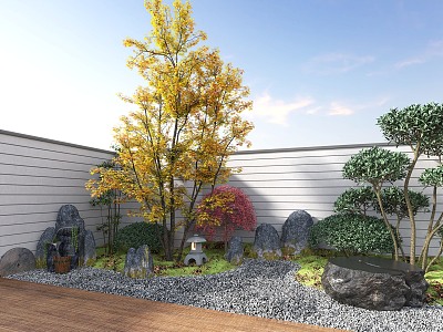 Courtyard landscape 3d model