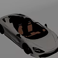Silver Convertible Sports Car Featuring Orange Interior Black Wheels And Sleek Design