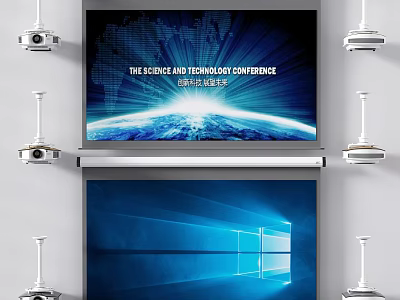 Projection Monitoring System With Cameras For Beijing 2024 Science And Technology Conference Large Screen 3d model